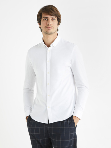Celio Tricou alb pentru bărbați Celio Bapik