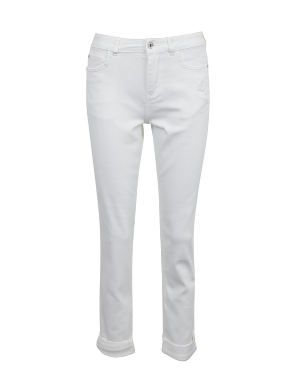 Orsay Blugi boyfriend decupați de damă albi ORSAY