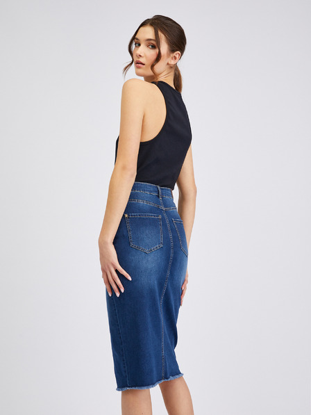 Orsay Fustă de damă albastră din denim ORSAY