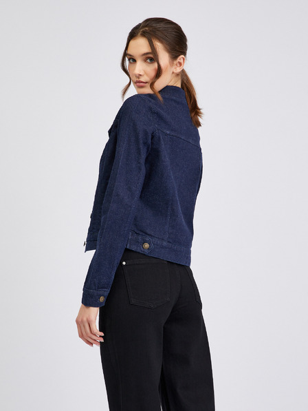 Orsay Jachetă din denim albastru închis pentru femei ORSAY
