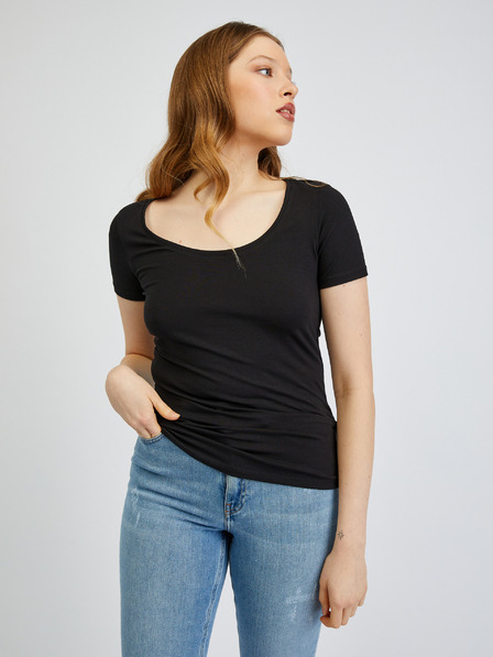 Orsay Tricou negru basic pentru femei ORSAY