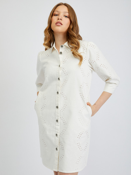 Orsay Rochie albă cămașă de damă din denim ORSAY