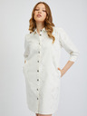 Orsay Rochie albă cămașă de damă din denim ORSAY