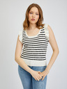 Orsay Bluză de damă în dungi alb-negru ORSAY