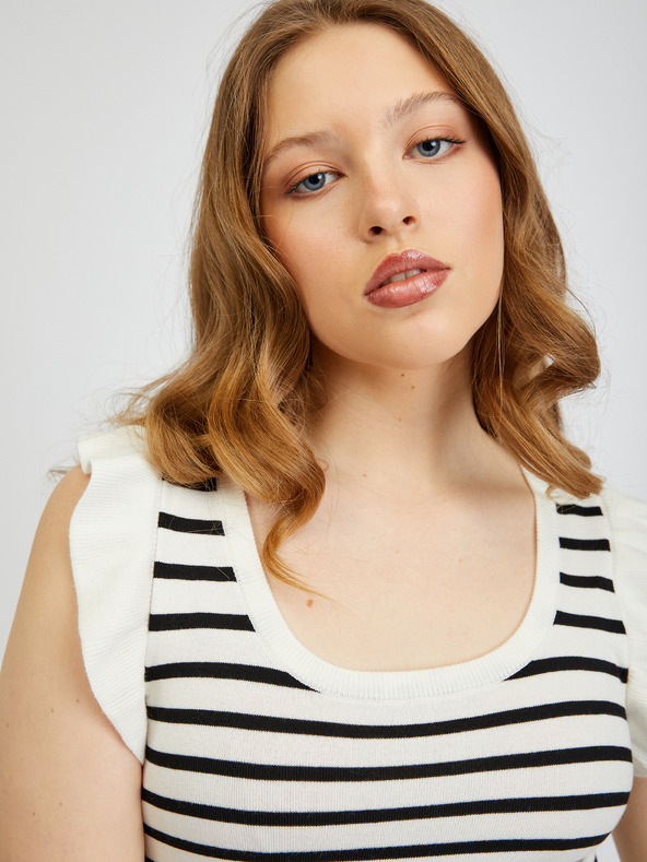 Orsay Bluză de damă în dungi alb-negru ORSAY