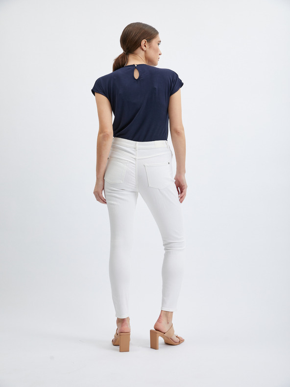 Orsay Blugi skinny de damă albi ORSAY