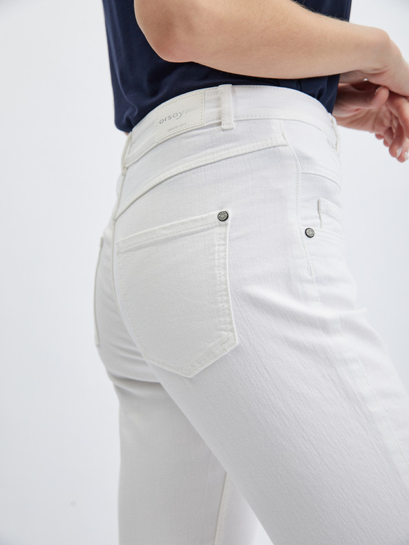 Orsay Blugi skinny de damă albi ORSAY