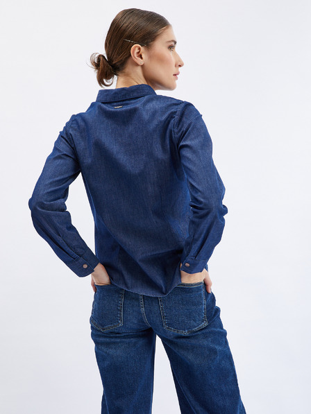 Orsay Cămașă pentru femei din denim albastru închis ORSAY