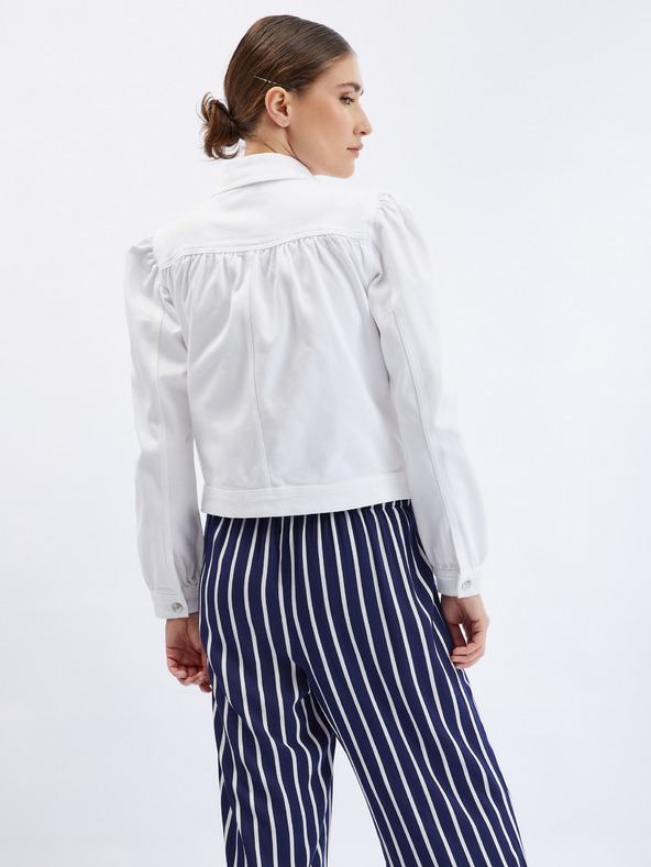 Orsay Jachetă de damă din denim alb ORSAY