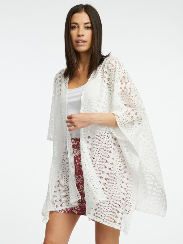 Orsay Cardigan de damă alb cu model ORSAY