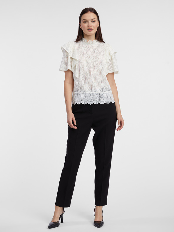 Orsay Bluză albă de dantelă pentru femei ORSAY