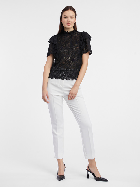 Orsay Bluză de dantelă neagră pentru femei ORSAY