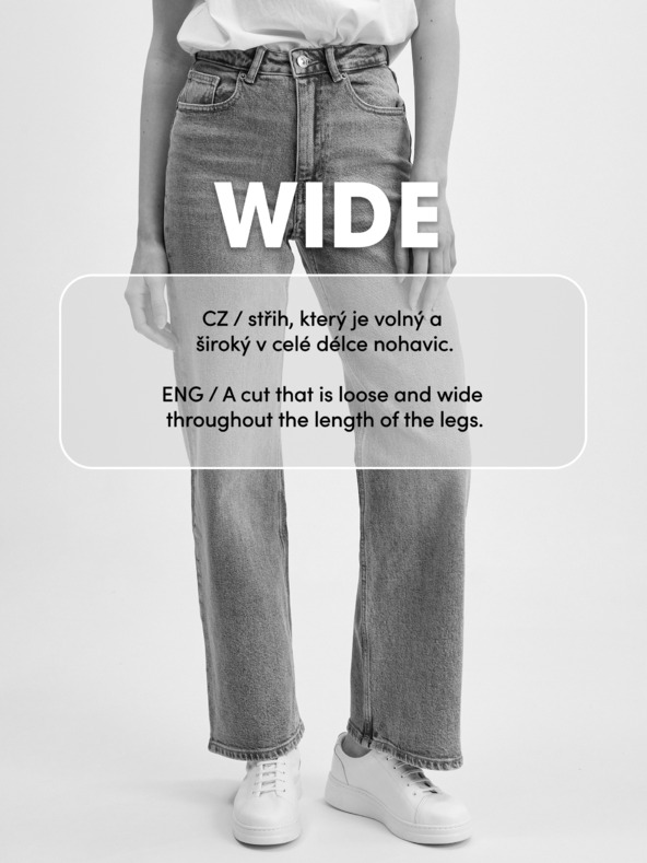 Orsay Blugi largi pentru femei albastru închis ORSAY