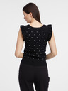 Orsay Tricou negru cu buline pentru femei ORSAY
