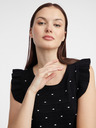 Orsay Tricou negru cu buline pentru femei ORSAY