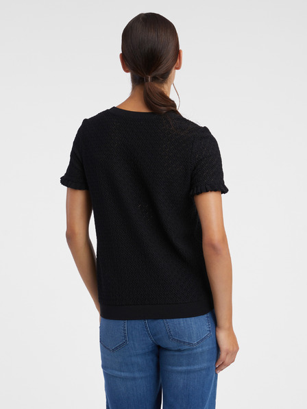 Orsay Tricou negru cu motive pentru femei ORSAY