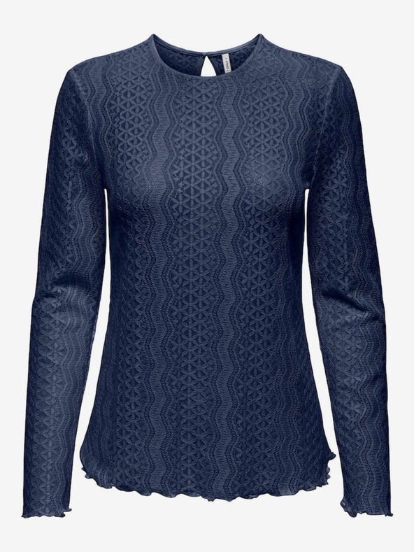 ONLY Tricou dantelă albastru închis pentru femei ONLY Medelina