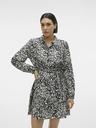 Vero Moda Rochie cămașă cu model alb și negru pentru femei Vero Moda Debby