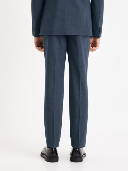 Celio Pantaloni bărbătești în carouri albastru închis Celio Gogabinfun