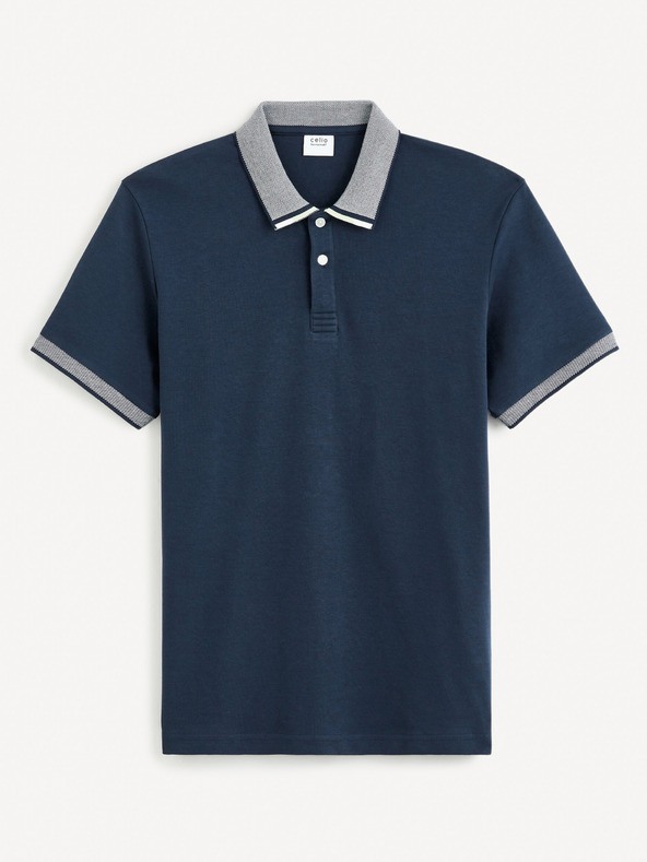 Celio Tricou polo basic albastru închis pentru bărbați Celio Gesort