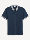 Celio Tricou polo basic albastru închis pentru bărbați Celio Gesort