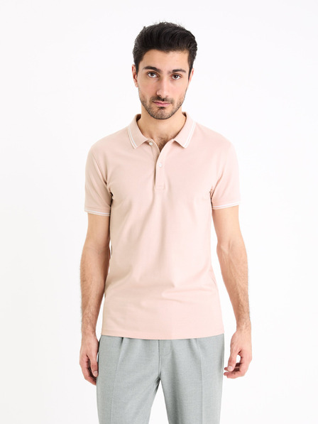 Celio Tricou polo basic roz închis pentru bărbați Celio Decolrayeb