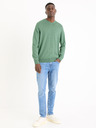 Celio Pulover de bază verde pentru bărbați Celio Decoton