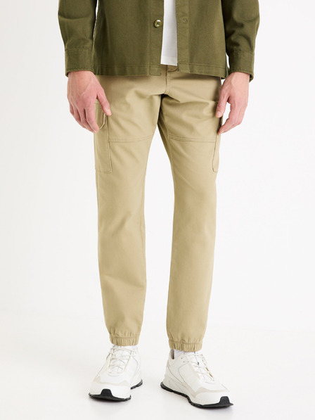 Celio Pantaloni cargo bej pentru bărbați Celio Dolyte