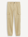 Celio Pantaloni cargo bej pentru bărbați Celio Dolyte