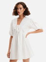 Desigual Mini rochie Desigual Lombard albă pentru femei