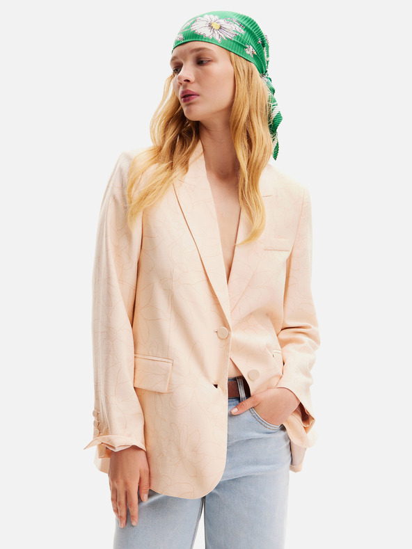 Desigual Jachetă florală Desigual Elbert de damă, caise