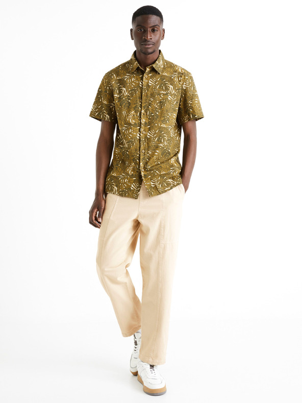 Celio Cămașă cu model kaki pentru bărbați Celio Daprinti