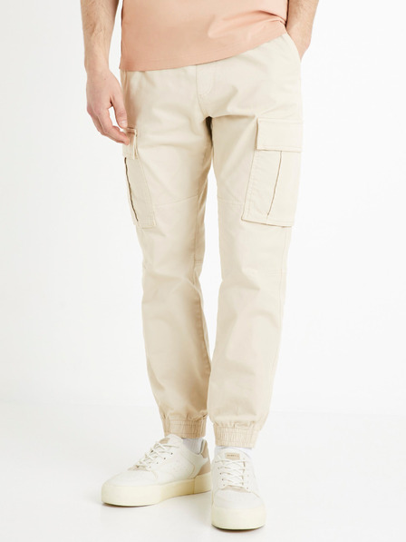 Celio Pantaloni cargo crem pentru bărbați Celio Docar