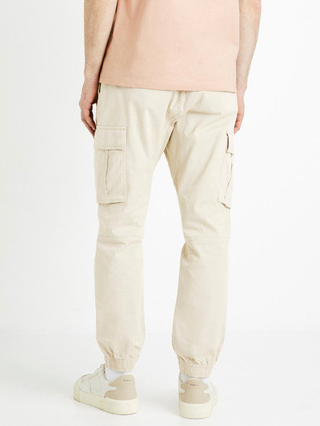 Celio Pantaloni cargo crem pentru bărbați Celio Docar