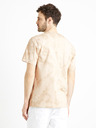 Celio Tricou batik bej pentru bărbați Celio Deswirl