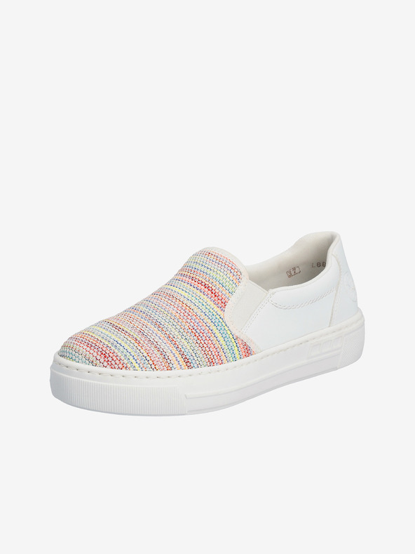 Rieker Pantofi slip on albi de damă Rieker