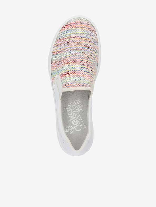 Rieker Pantofi slip on albi de damă Rieker