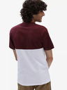 Vans Tricou VANS Colorblock burgundy și alb pentru bărbați