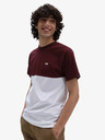 Vans Tricou VANS Colorblock burgundy și alb pentru bărbați