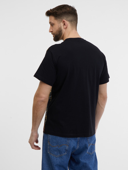 Versace Jeans Couture Tricou negru cu model pentru bărbați Versace Jeans Couture