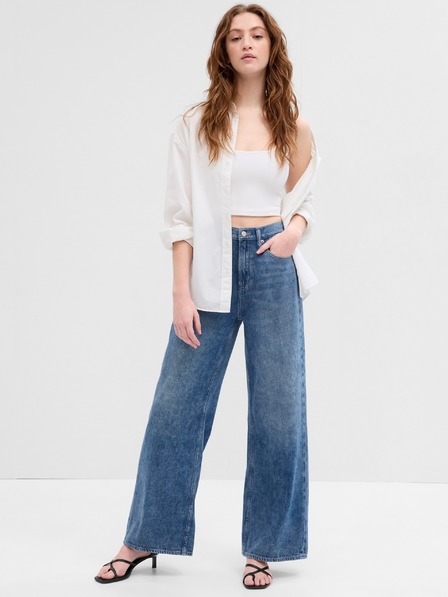 GAP Blugi High Rise Wide-Leg Washwell GAP