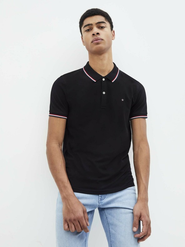 Celio Tricou polo negru pentru bărbați Celio Necetwo