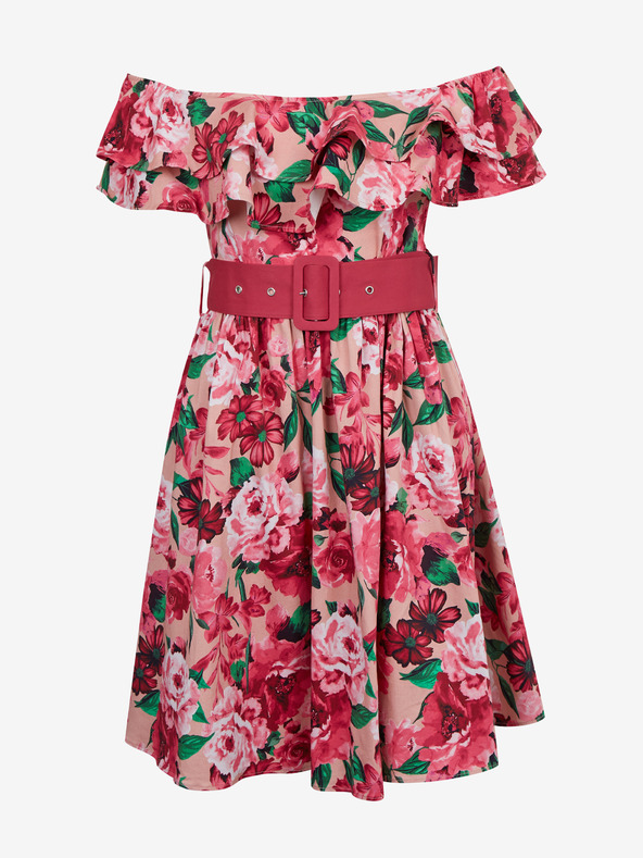 Orsay Rochie florală de damă roz închis ORSAY