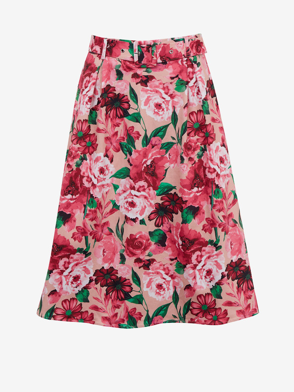 Orsay Fustă de damă roz cu flori ORSAY