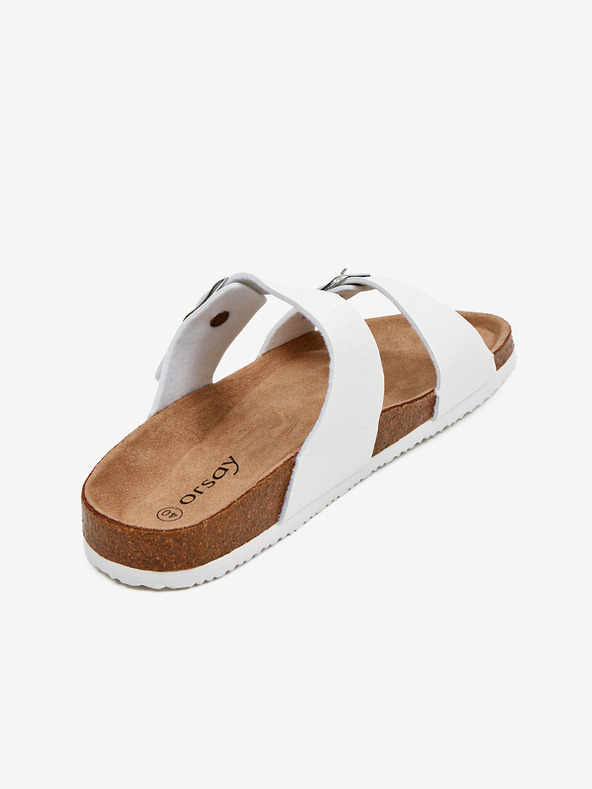 Orsay Papuci de casă albi pentru femei ORSAY