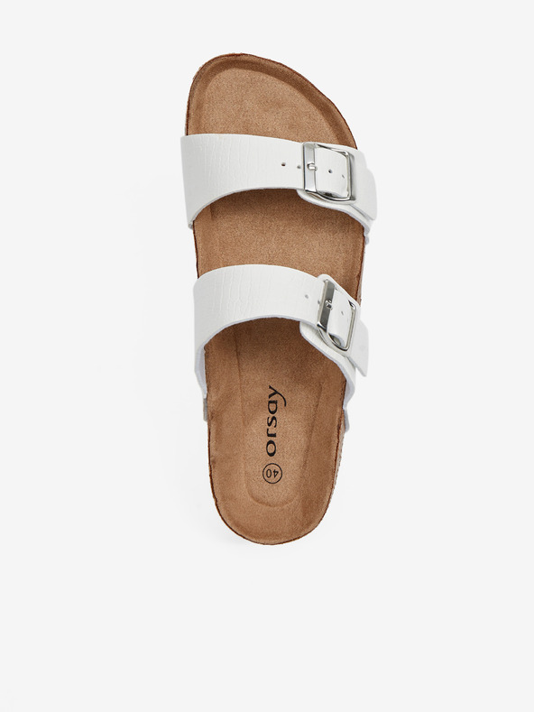 Orsay Papuci de casă albi pentru femei ORSAY