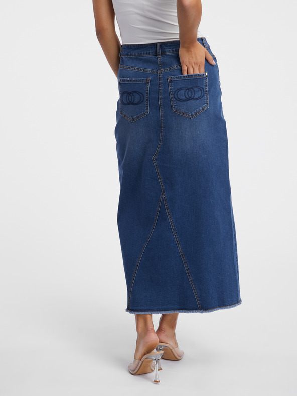 Orsay Fustă maxi din denim albastru ORSAY