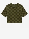 Vans Tricou în carouri verde pentru femei VANS Checker