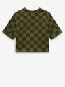 Vans Tricou în carouri verde pentru femei VANS Checker