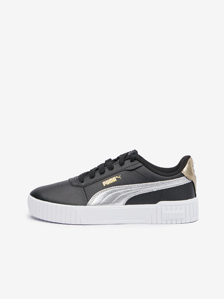 Puma Adidași negri din piele pentru femei Puma Carina 2.0 Metallic Shine